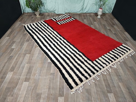 Image 1 of Handgemaakt Berber Beni Ouraine tapijt, 150/250 cm