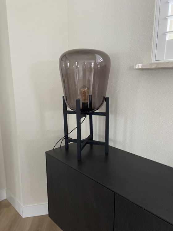 Image 1 of Lampe de table Mooie avec verre rook 