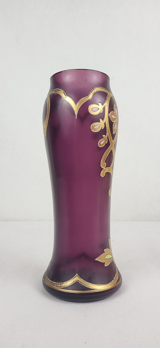 Vase en Verre Émaillé Vers 1900