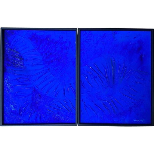 Vintage Acryl auf Leinwand von Coussot Bex, 2021