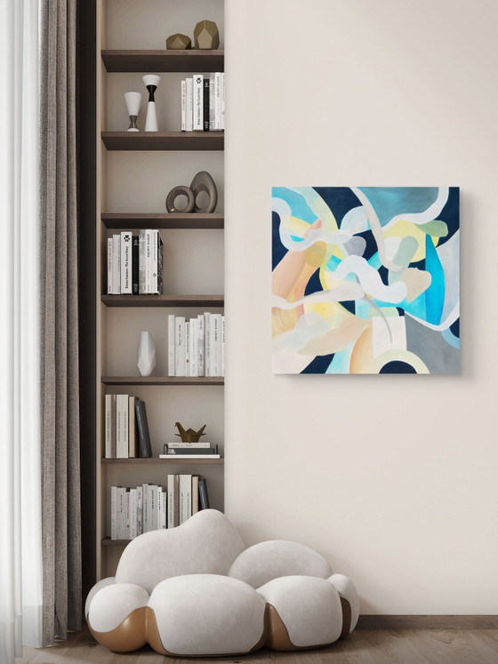 Image 1 of Acrylic painting #bluedream 100x100