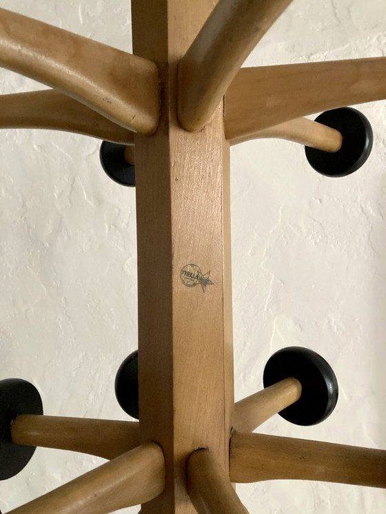 Image 1 of Papageienförmiger Garderobenständer aus Buchenholz, Marke Stella, 1950er Jahre