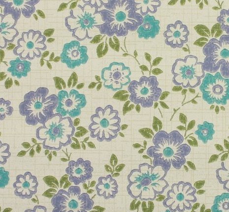 Image 1 of 7075 Vintage 1970s Paper Wallpaper With Flowers