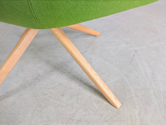 Image 1 of Set of 3 Inclass armchairs Pillet Dunas XL green office lounge chair