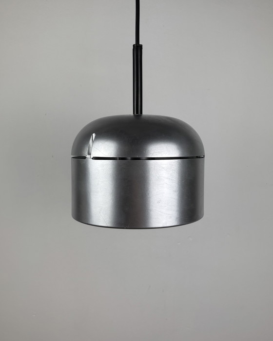 Image 1 of Staff Leuchten Arnold Berges Duo Silver Vintage Pendant Lamp, Space Age, 70s, Mid Century, Industrial design, Germany, 1970s