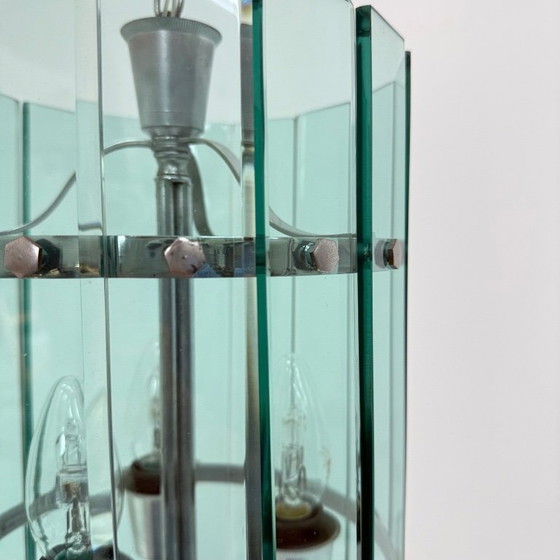 Image 1 of Mid-century Veca glass pendant lamp , 1970s , Italy