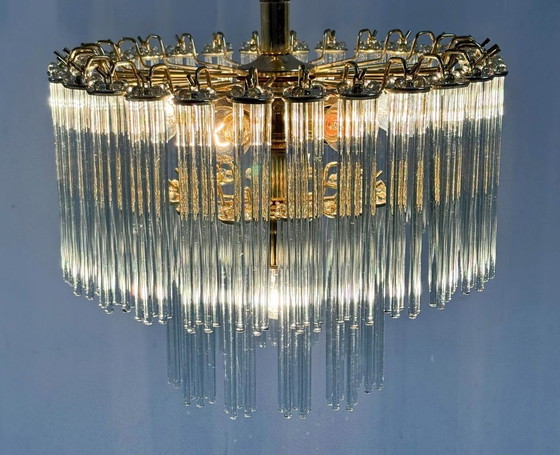 Image 1 of Mid-century chandelier/ceiling lamp by Gaetano Sciolari, Murano, Italy, 1970s.