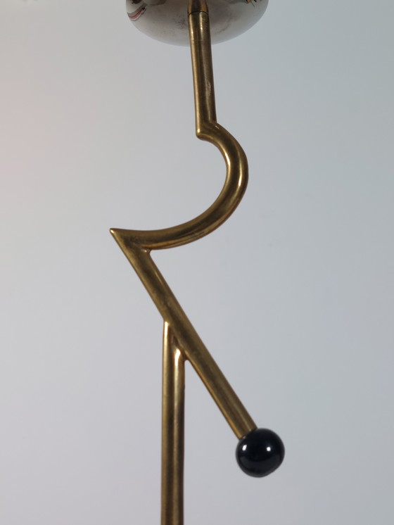 Image 1 of Postmoderne Messing Chrom Kerzenständer 80er Jahre