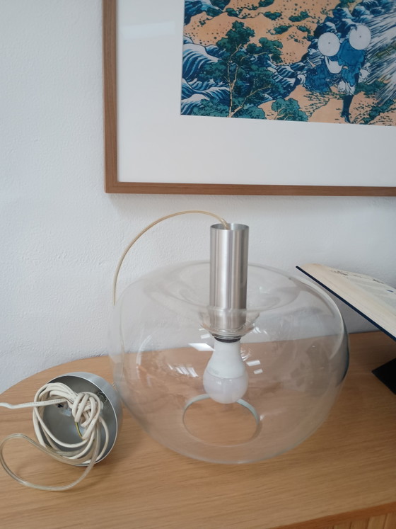 Rare Danish Vintage Apple-Shaped Globe Lamp by the Brand Belid, 1970s – Pendant lamps, rvs, Glass (photo 7 of 7)