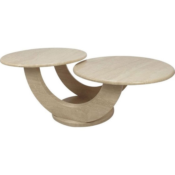 Image 1 of Unique travertine coffee table