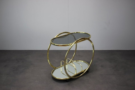 Mid Century Coctail-Bartisch aus Messing, 1970er Jahre, Deutschland