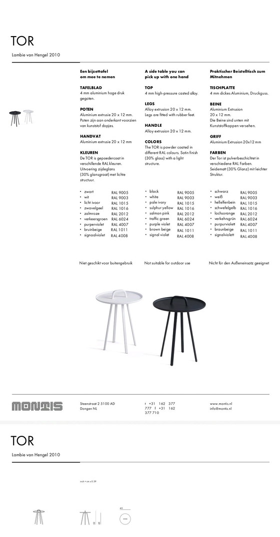 Image 1 of Montis Tor Set de table d'appoint Lambie & Van Hengel