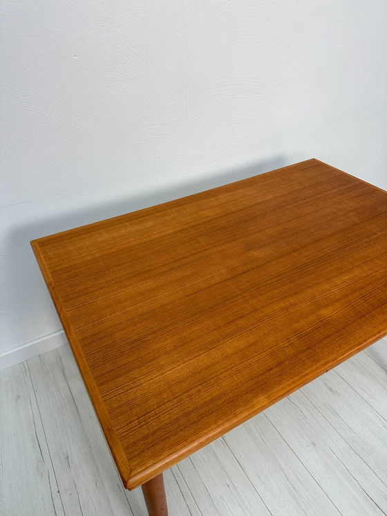 Image 1 of 1960s Large Vintage Minimalistic Teak Extendable Dining Table