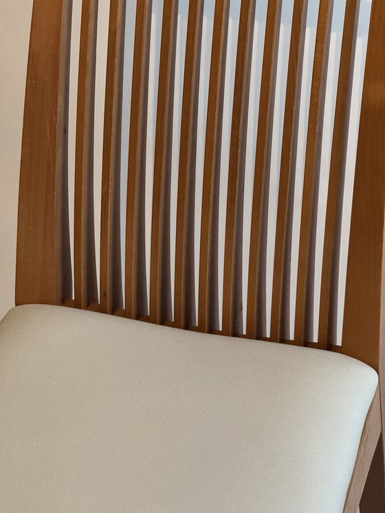 Image 1 of Set 4 Vintage Eetkamer Stoelen A. Sibau /  Frank Llyod Wright /. 80’s 