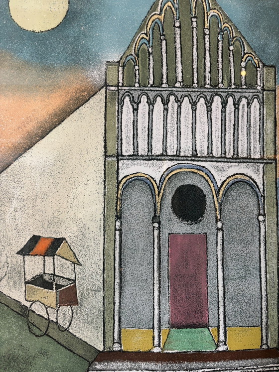 Litografía de Franco Gentilini, años 70, Pinturas y dibujos (foto 9 de 9)