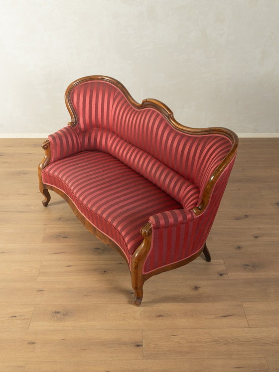 Biedermeier sofa, circa 1850 – Benches, Textile, Wood, Mid Century Modern (photo 3 of 7)
