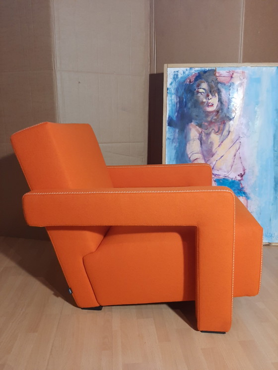 Image 1 of Cassina Utrecht 637 Nuovo mai usato in panno di lana Ruggine arancione (Serie 13L) Punto cavallo