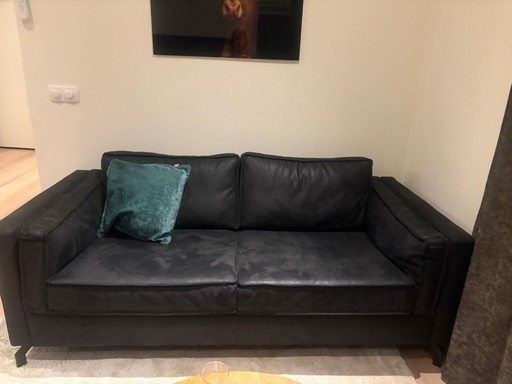 Black three-seater sofa - as good as new