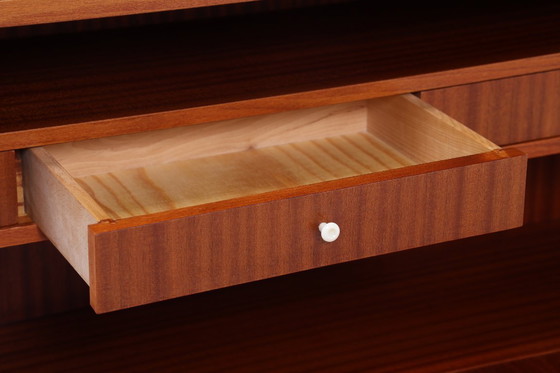 Image 1 of Rare Étagère Vintage Années 60 | Mid Century Armoire à étagères Tiroirs Rétro Bois Rangement #07-69