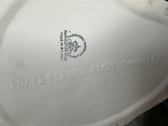 Image 1 of Vintage 'faux bamboo' vase - Maufacture Imperiale et Royale de Nimy