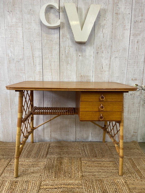 Image 1 of scrivania in rattan