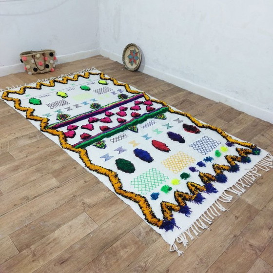 Image 1 of Authentiek Marokkaans Azilal-tapijt 282 x 145 cm – Kleurrijk handgemaakt Berber wollen tapijt
