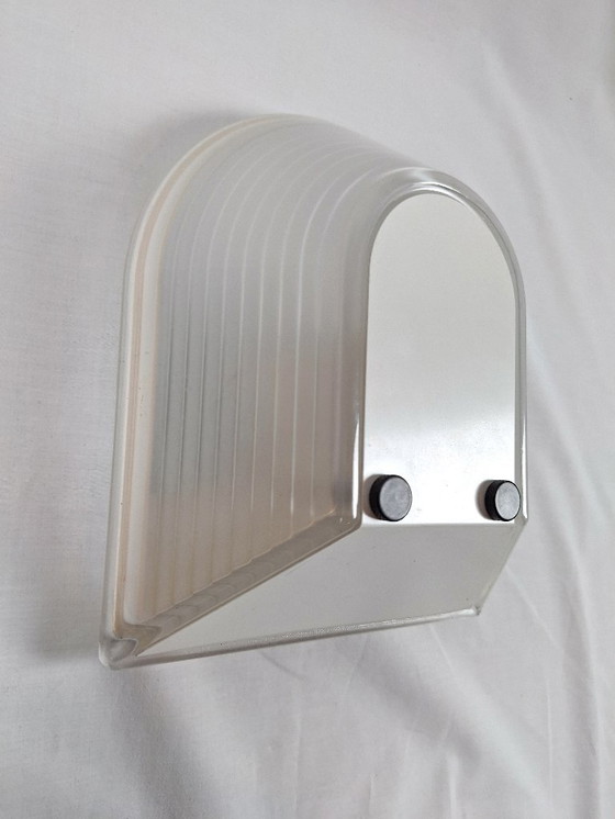 Image 1 of Pair of 80s glass wall lights by Roberto Fiorato for Prisma