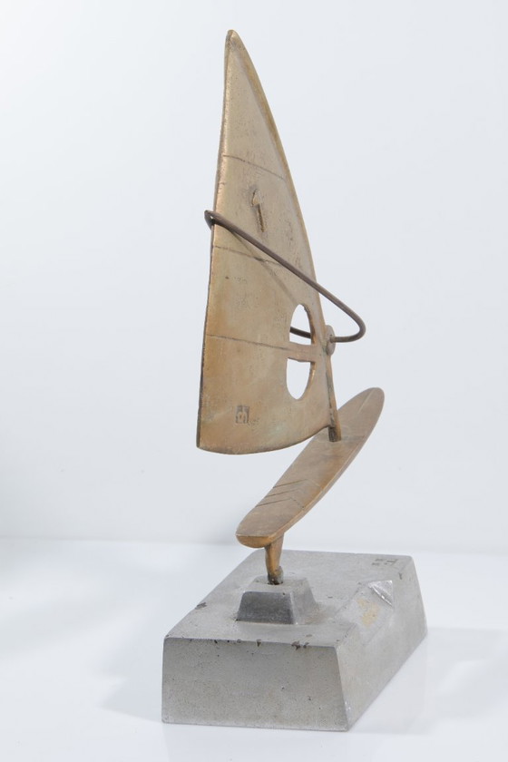 Image 1 of Brutalist sculpture: surfboard signed David Marchall