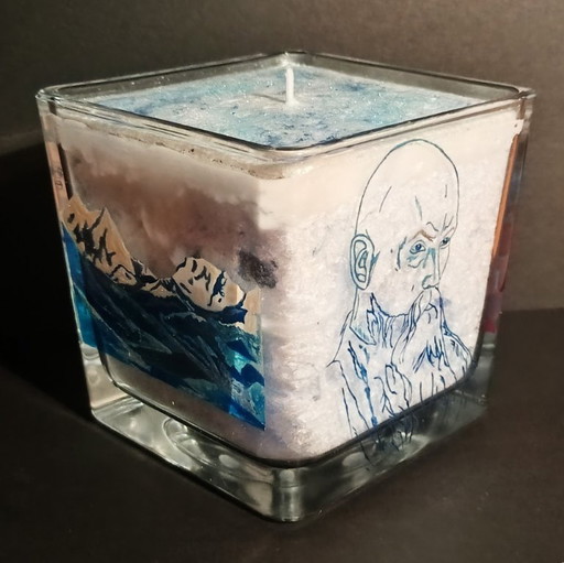 Himalayas · Collectible 1/1 Hand-Painted Functional Candle · Inspired by Nicholas Roerich