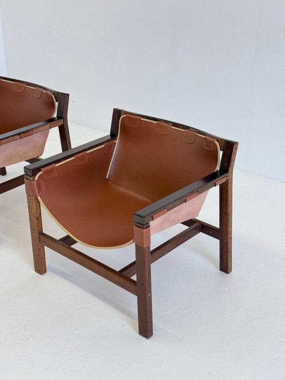 Fauteuils Safari Lounge de Carlo Hauner pour Forma – Wood, Leather (photo 7 of 19)