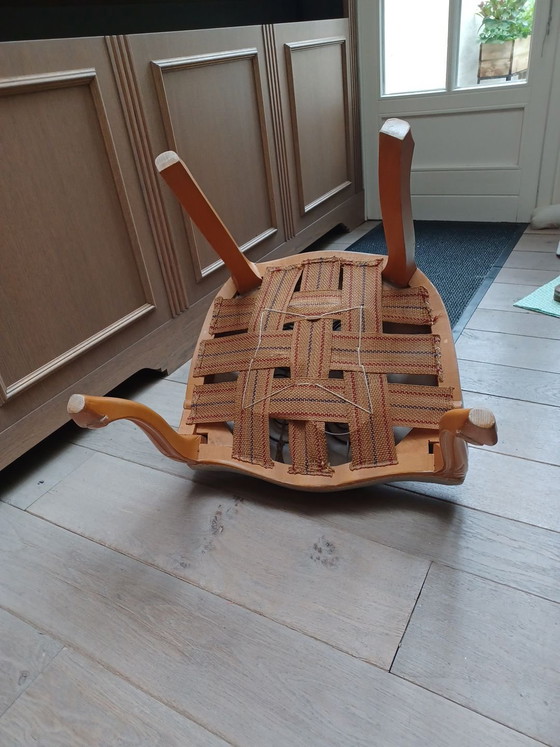 5 or 6 Italian design chairs, Dining chairs, Wood, Leather, Beige (photo 5 of 5)