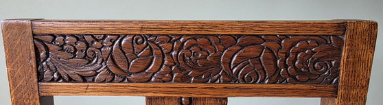 Image 1 of Antieke eiken stoelen Art Deco / Amsterdamse School jaren 20/30