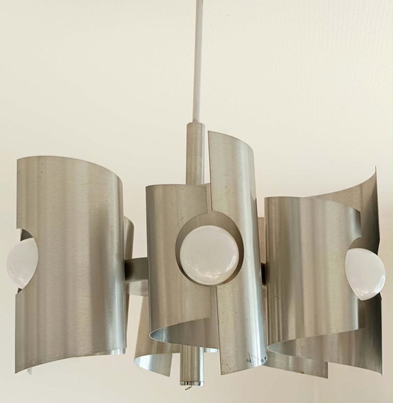 Space Age Chandeliers aluminum 1970 Polam Bielsko – Aluminium (photo 8 of 14)