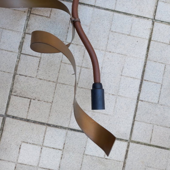 Image 1 of Lámpara de techo grande y 2 apliques de pared 'Folded Ribbon' de Jacco Maris.