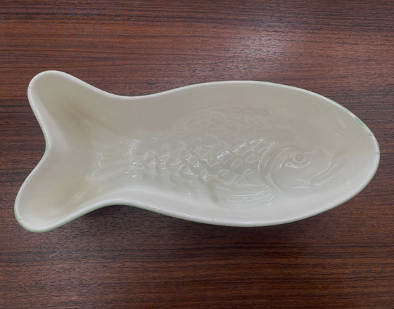 Visvormige Limoengroene Keramische Puddingvorm – Tafelwaar, Ceramic (photo 2 of 12)