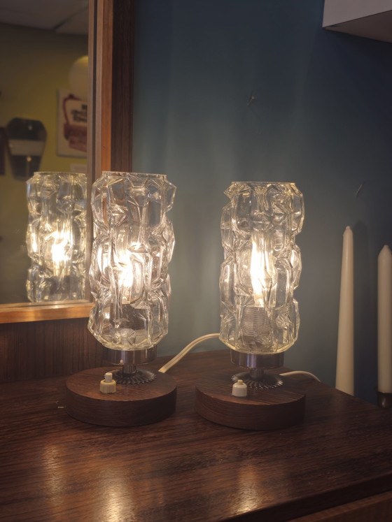 Image 1 of Lot de 2 lampes de chevet vintage années 60/70