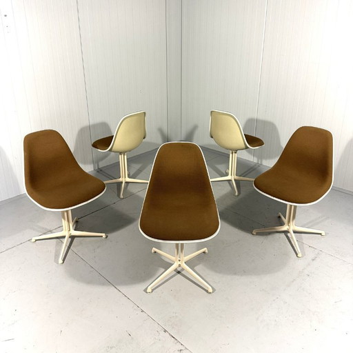 5 La Fonda Stühle von Eames für Herman Miller, 1960er Jahre