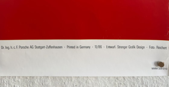 Image 1 of 🏁 Original Porsche "CUP '86" Racing Poster - Joest / Brun / Blaupunkt | XL 102x76cm Plakat