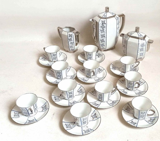 Servizio da caffè Art Déco 14 pezzi – Limoges, Stoviglie, Porcellana (photo 3 of 17)