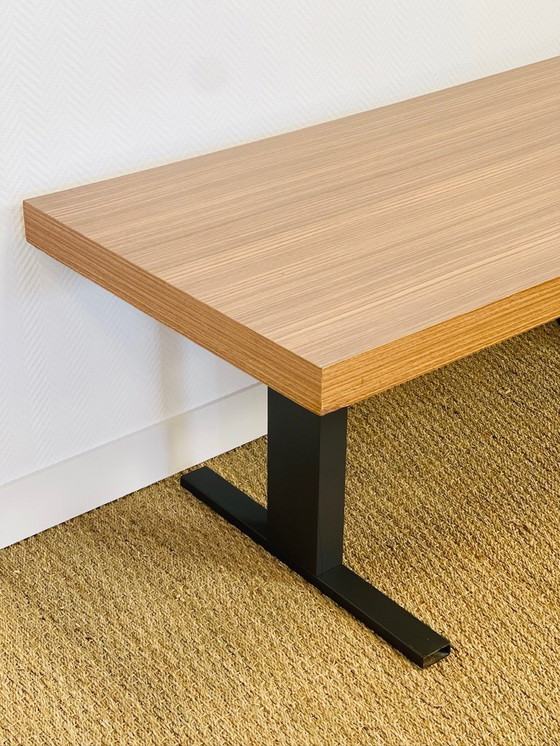 Image 1 of Vintage lift-top coffee table in Formica and black metal, 1970