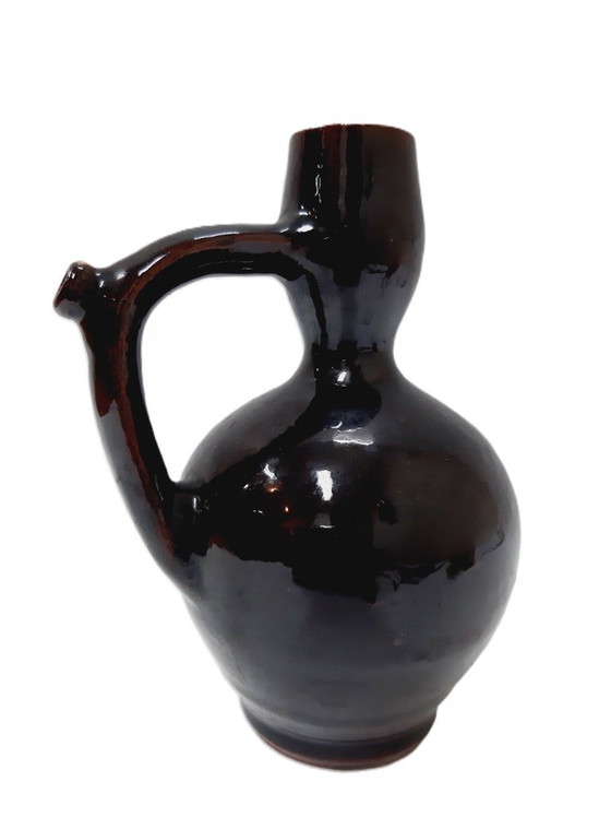Image 1 of Brocca vintage in ceramica smaltata 18 cm