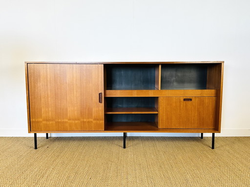 Tall Scandinavian teak sideboard, 1960s