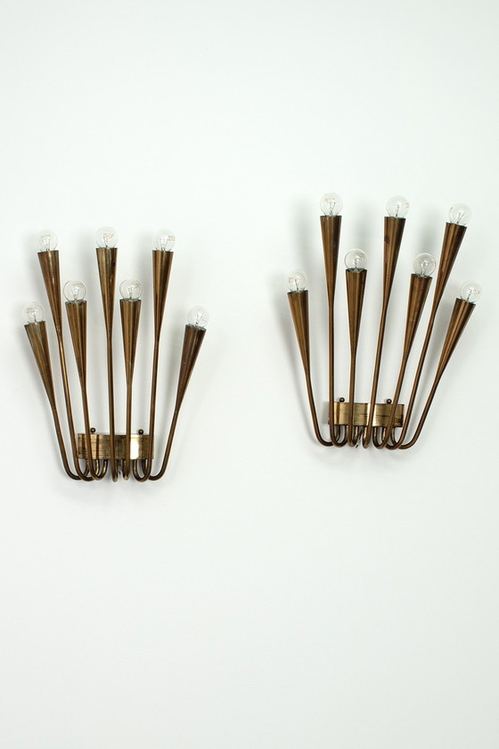 Image 1 of Set aus 2 Messing-Wandlampen