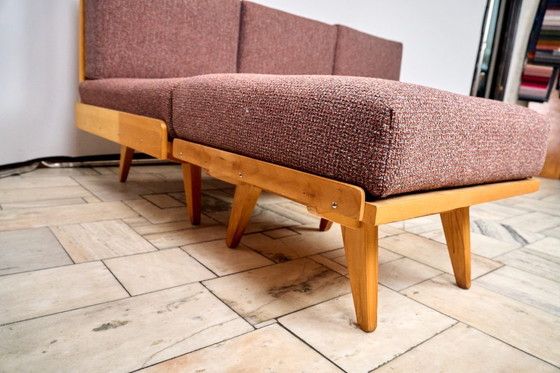 Image 1 of Canapé-lit modulable vintage avec pouf, années 1960, Tchécoslovaquie