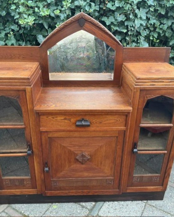 Image 1 of Antique Art Deco Amsterdam school dressior