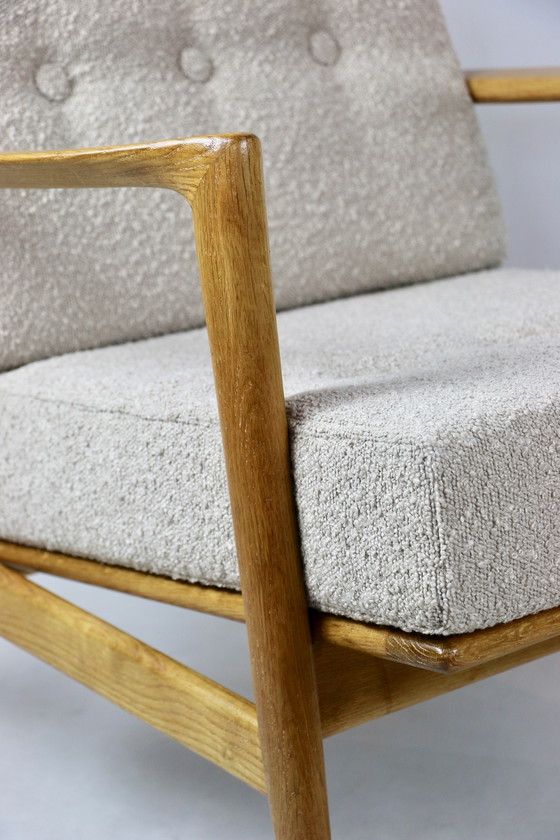 Image 1 of Sillón de roble Stefan beige polaco, década de 1970