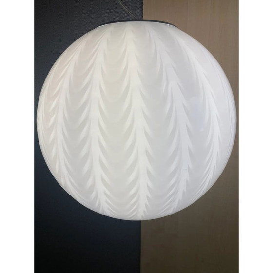 Image 1 of Contemporary Milky-White “Spider” Sphere Table Lamp in Murano Glass