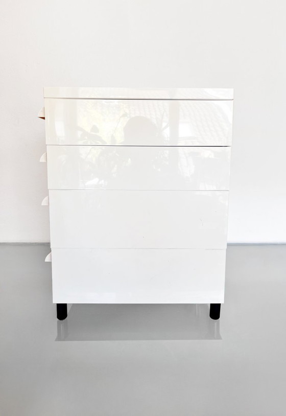 Image 1 of Cassettiera modulare vintage Kartell Simon Fussel Modulaire 4602 in ABS color crema.