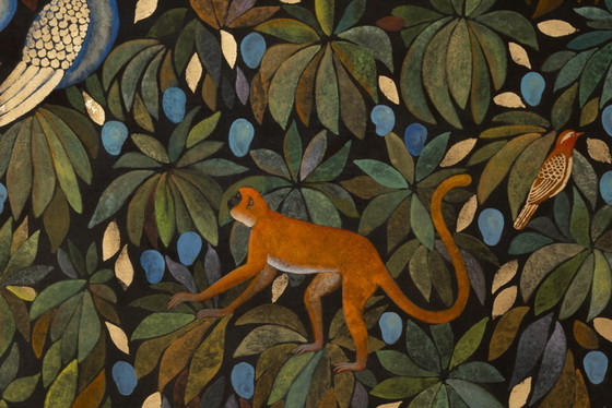 Image 1 of Painted canvas, or decorative panel, "Paradise Lost". Contemporary.