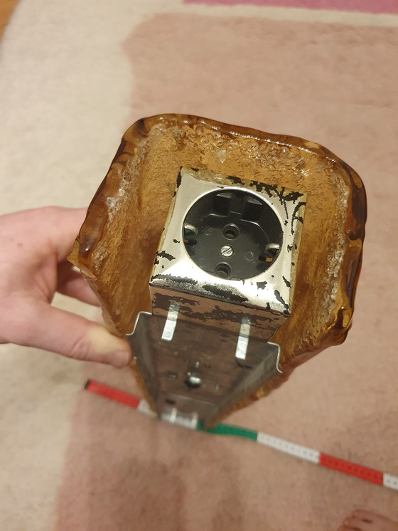 Image 1 of Murano Glas Wandlampe Mazzega, RZB, Bernsteinglas, Amber, 1970, Mid century